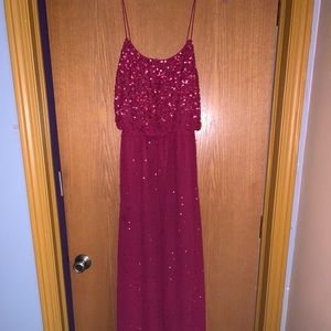 Aidan Mattox Maroon Gown